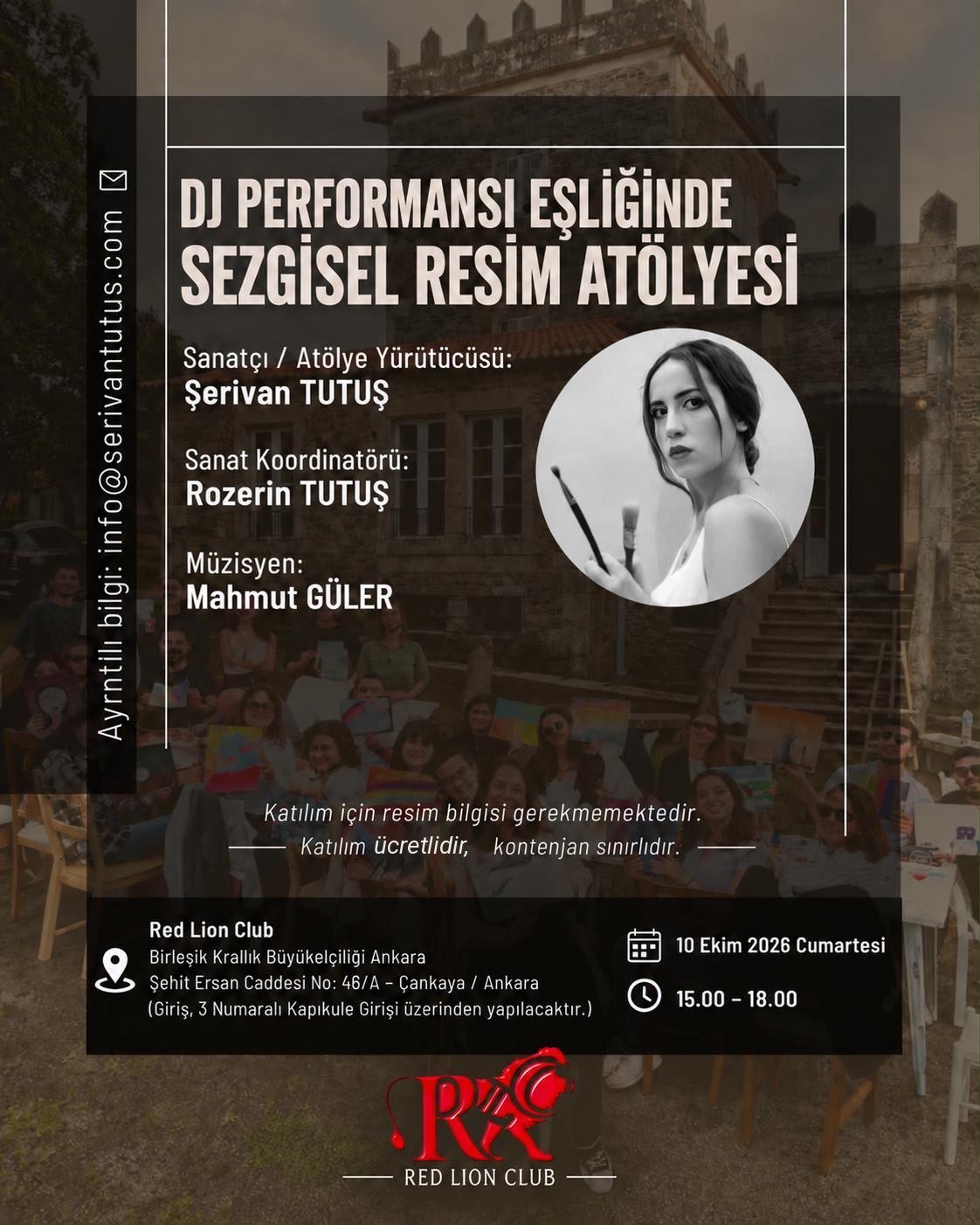 DJ Performansı Eşliğinde Sezgisel Resim Atölyesi (10 Ekim 2026, Ankara)
